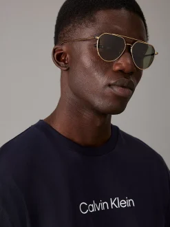 Calvin Klein Sonnenbrille Aviator CK24100S^Damen Sonnenbrillen|BademodeFrisch Eingetroffen