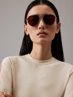 Calvin Klein Sonnenbrille Aviator CK24100S^Damen Sonnenbrillen|Sonnenbrillen