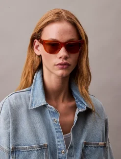 Calvin Klein Sonnenbrille Katzenauge CKJ25600S^Damen Sonnenbrillen|BademodeFrisch Eingetroffen