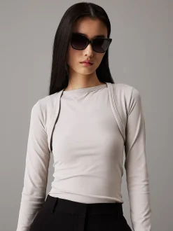 Calvin Klein Sonnenbrille Katzenauge CK24507S^Damen Sonnenbrillen