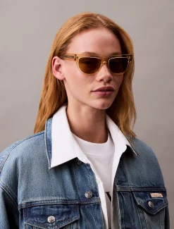 Calvin Klein Sonnenbrille Katzenauge CKJ25600S^Damen Sonnenbrillen|BademodeFrisch Eingetroffen