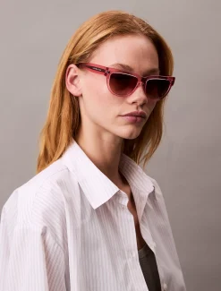 Calvin Klein Sonnenbrille Katzenauge CKJ25600S^Damen Sonnenbrillen|BademodeFrisch Eingetroffen