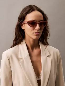 Calvin Klein Sonnenbrille Katzenauge CK25502S^Damen Sonnenbrillen|BademodeFrisch Eingetroffen