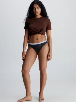 Calvin Klein Spitzen-String mit hohem Beinausschnitt^Damen Unterhosen|Strings