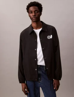 Calvin Klein Sportliche Coach-Jacke mit Monogramm-Logo^Herren JackenFrisch Eingetroffen