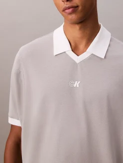 Calvin Klein Sportliches Poloshirt mit Monogramm-Logo^Herren Hemden & Poloshirts