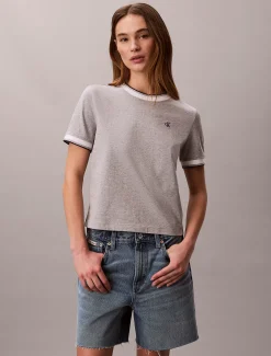Calvin Klein Sportliches Ringer-T-Shirt^Damen T-shirts & Tops