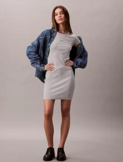 Calvin Klein Sportliches, schmales geripptes T-Shirt-Kleid^Damen Kleider & Röcke