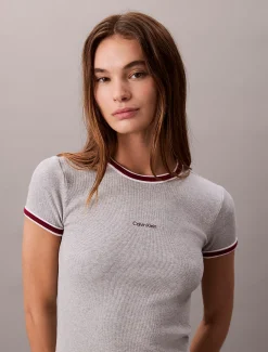 Calvin Klein Sportliches, schmales geripptes T-Shirt-Kleid^Damen Kleider & Röcke