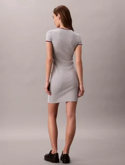 Calvin Klein Sportliches, schmales geripptes T-Shirt-Kleid^Damen Kleider & Röcke