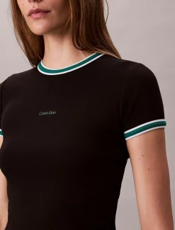 Calvin Klein Sportliches, schmales geripptes T-Shirt-Kleid^Damen Kleider & Röcke