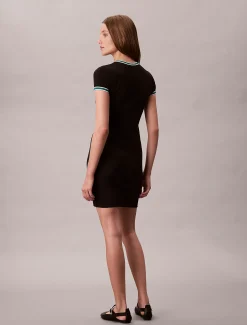 Calvin Klein Sportliches, schmales geripptes T-Shirt-Kleid^Damen Kleider & Röcke