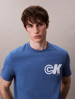 Calvin Klein Sportliches T-Shirt mit Monogramm-Logo-Grafik^Herren T-shirts