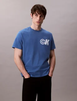 Calvin Klein Sportliches T-Shirt mit Monogramm-Logo-Grafik^Herren T-shirts