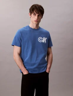 Calvin Klein Sportliches T-Shirt mit Monogramm-Logo-Grafik^Herren T-shirts