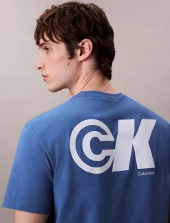 Calvin Klein Sportliches T-Shirt mit Monogramm-Logo-Grafik^Herren T-shirts