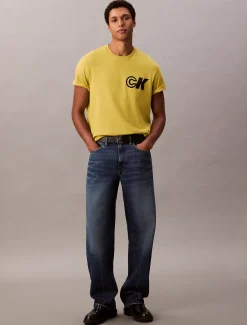 Calvin Klein Sportliches T-Shirt mit Monogramm-Logo-Grafik^Herren T-shirts