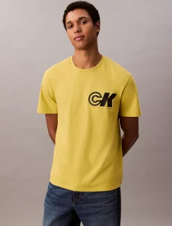 Calvin Klein Sportliches T-Shirt mit Monogramm-Logo-Grafik^Herren T-shirts