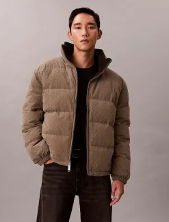 Calvin Klein Steppjacke zum Wenden mit durchgehendem Emblem-Logo^Herren Stepp Jacken|JackenFrisch Eingetroffen