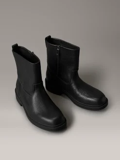 Calvin Klein Stiefel aus Leder mit Airfit®-Polsterung, Reißverschluss und Profil^Herren Boots