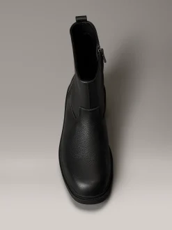 Calvin Klein Stiefel aus Leder mit Airfit®-Polsterung, Reißverschluss und Profil^Herren Boots