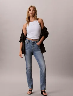 Calvin Klein Straight Jeans^Damen High Rise Skinny|Mom Jeans