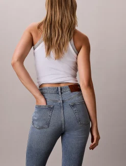Calvin Klein Straight Jeans^Damen High Rise Skinny|Mom Jeans