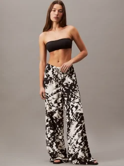 Calvin Klein Strandhose aus Viskose-Leinen^Damen BademodeFrisch Eingetroffen