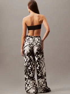 Calvin Klein Strandhose aus Viskose-Leinen^Damen BademodeFrisch Eingetroffen