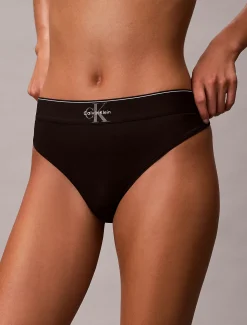 Calvin Klein Stretch Tanga - Graphic Monogram Microfibre^Damen Unterhosen|Strings