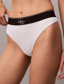 Calvin Klein Stretch Tanga - Graphic Monogram Microfibre^Damen Unterhosen|Strings