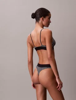 Calvin Klein Stretch Tanga - Graphic Monogram Microfibre^Damen Unterhosen|Strings