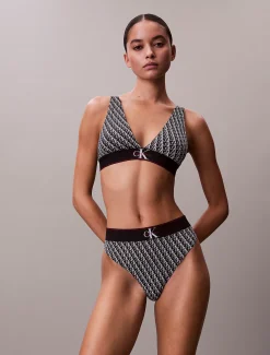 Calvin Klein Stretch Tanga - Graphic Monogram Microfibre^Damen Unterhosen|Strings