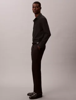 Calvin Klein Stretch-Satin-Chinohose^Herren Hosen & Shorts