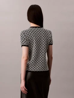 Calvin Klein Strick-Cap Sleeve Baby-T-Shirt^Damen Strickdesigns