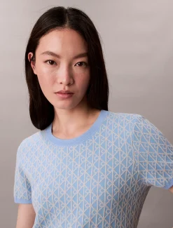 Calvin Klein Strick-Cap Sleeve Baby-T-Shirt^Damen Strickdesigns