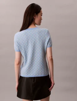 Calvin Klein Strick-Cap Sleeve Baby-T-Shirt^Damen Strickdesigns