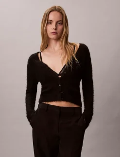 Calvin Klein Strickjacke aus Alpaka-Mischgewebe^Damen Strickdesigns