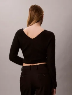 Calvin Klein Strickjacke aus Alpaka-Mischgewebe^Damen Strickdesigns