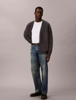 Calvin Klein Strickjacke aus gebürsteter Alpaka-Wollmischung^Herren Strickdesigns