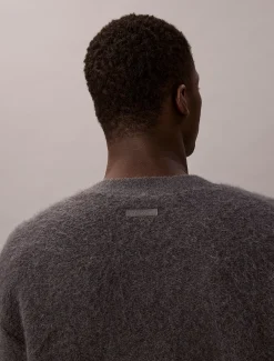 Calvin Klein Strickjacke aus gebürsteter Alpaka-Wollmischung^Herren Strickdesigns