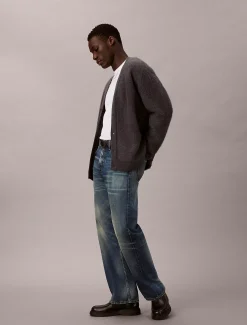 Calvin Klein Strickjacke aus gebürsteter Alpaka-Wollmischung^Herren Strickdesigns