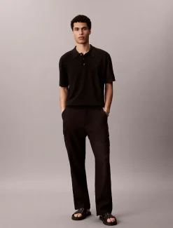 Calvin Klein Strick-Poloshirt aus Supima-Baumwolle^Herren Strickdesigns