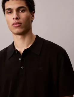 Calvin Klein Strick-Poloshirt aus Supima-Baumwolle^Herren Strickdesigns