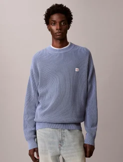 Calvin Klein Strickpullover aus Baumwolle mit Waffelstruktur^Herren Strickdesigns