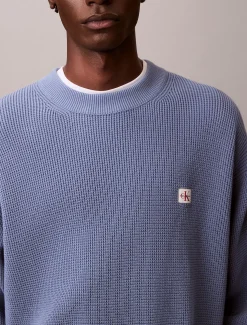 Calvin Klein Strickpullover aus Baumwolle mit Waffelstruktur^Herren Strickdesigns