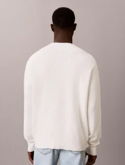 Calvin Klein Strickpullover aus Baumwolle mit Waffelstruktur^Herren Strickdesigns
