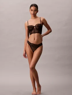 Calvin Klein String - CK Floral Lace^Damen Dessous|Unterhosen