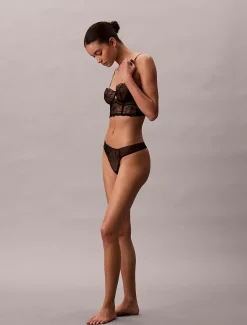 Calvin Klein String - CK Floral Lace^Damen Dessous|Unterhosen