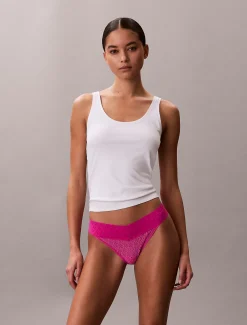 Calvin Klein String - Icon Logo Lace^Damen Unterhosen|Strings